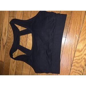 Black DiosaFit Sports Bra with Strappy Back